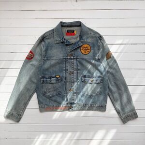 Barking Irons Bob Dylan Rolling Thunder Revue denim tour jacket size L